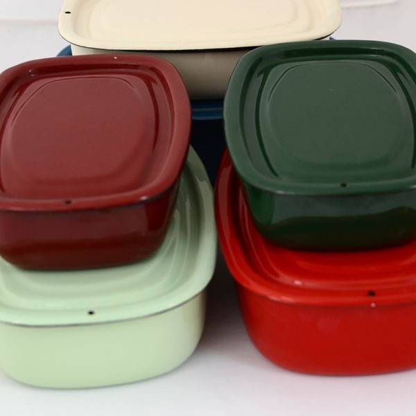 Enamel storage box enamel