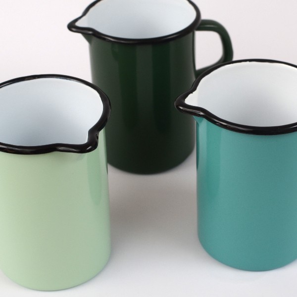 enamel jug with lid
