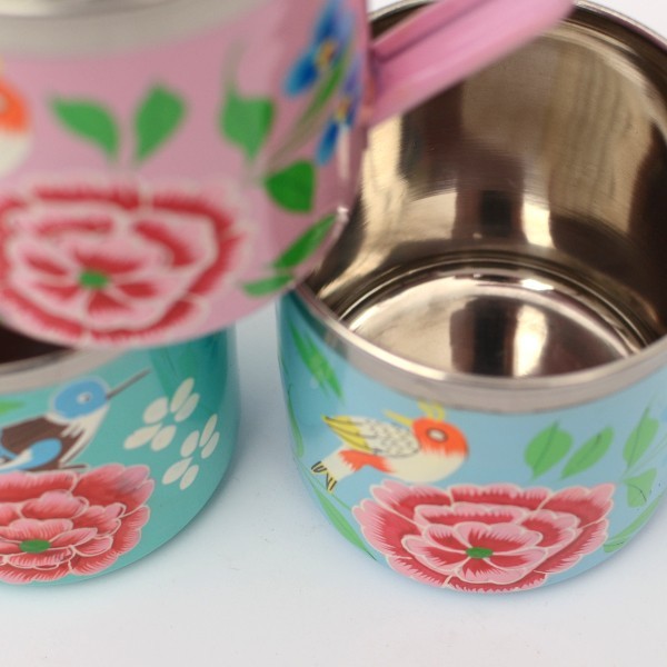 Edelstahltasse, im Kashmir-Stil per Hand bemalt