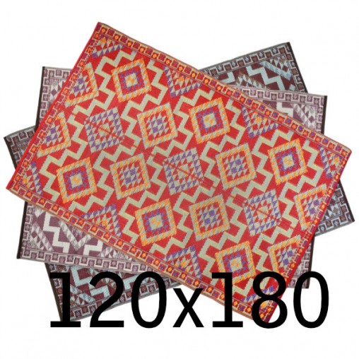 Plastik- Teppich 120x180 cm gefaltet, Aztekenmuster