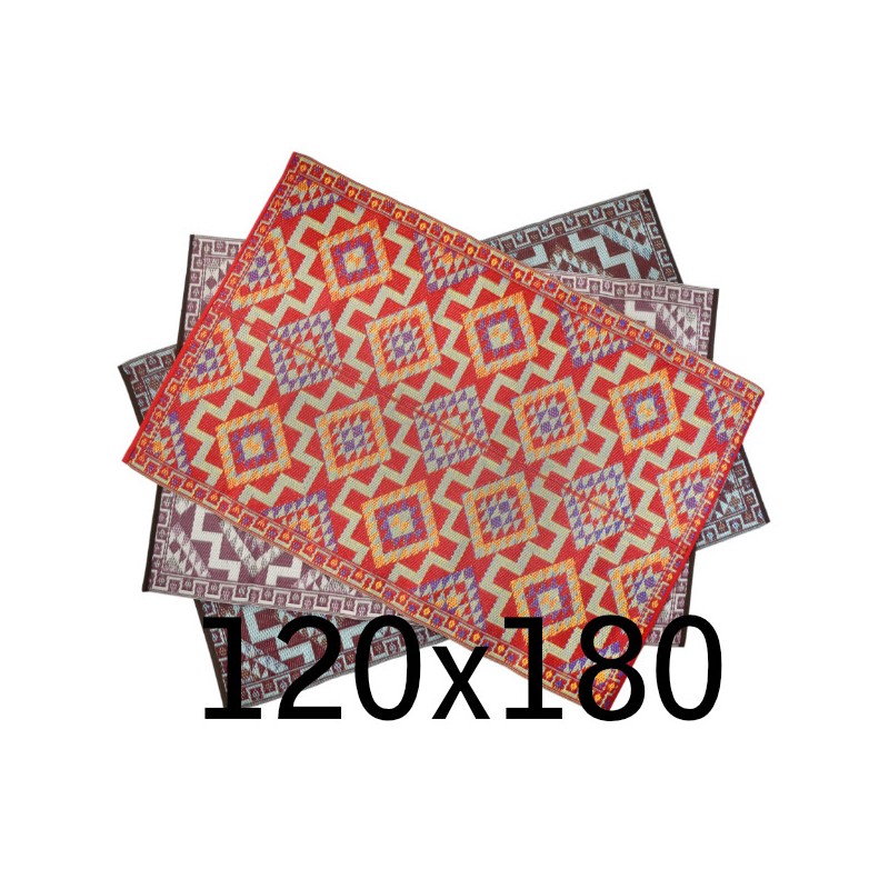 Plastik- Teppich 120x180 cm gefaltet, Aztekenmuster