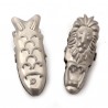 set metal peg fish and lion