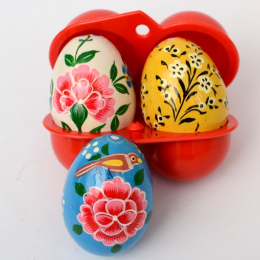 wooden egg painted