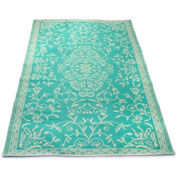 ca. 180x270cm Plastik- Teppich 180x270 cm gefaltet, floral