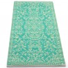 Plastik- Teppich 60x120 cm floral, türkis