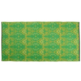 plastic carpet 90x180 cm Ikat floral, green