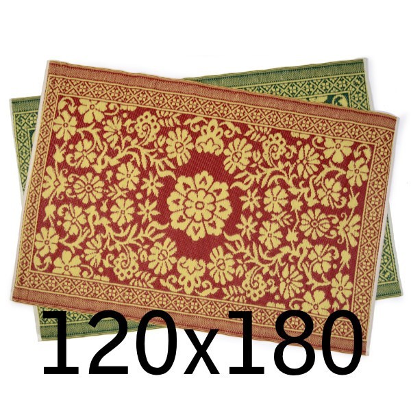 ca. 120x180cm plastic carpet 120x180 cm rolled, floral