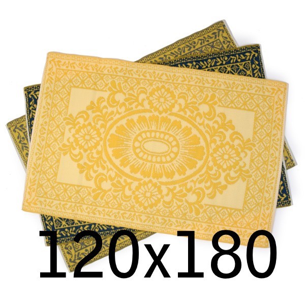 ca. 120x180cm plastic carpet 120x180 cm rolled, floral