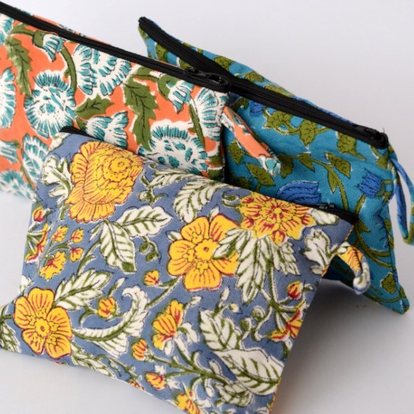 cotton pouch, flat