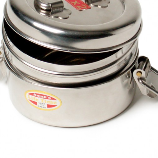 Lunchbox Edelstahl, 2 Lagen