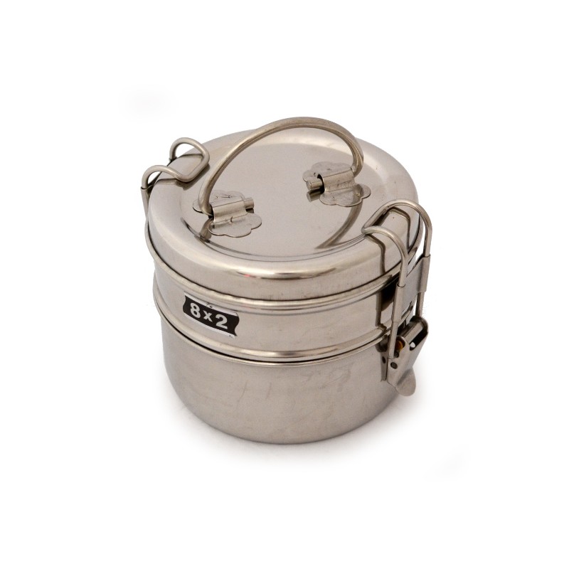 Lunchbox Edelstahl, 2 Lagen