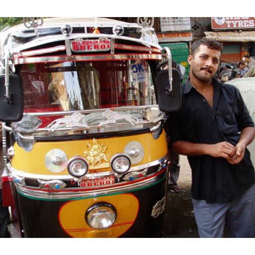 rickshaw lamp flower