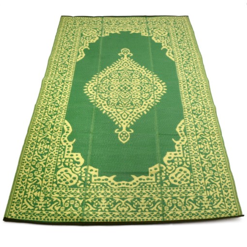 plastic carpet 150x240 cm oval, green