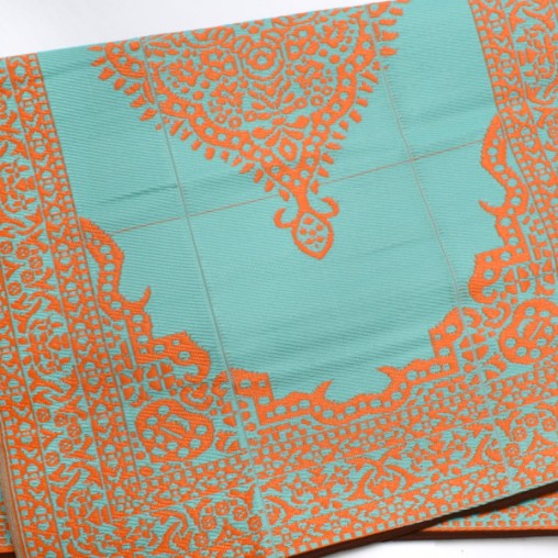 Plastik- Teppich 150x240 cm oval, orange