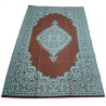 plastic carpet 150x240 cm oval, turquoise/moccha