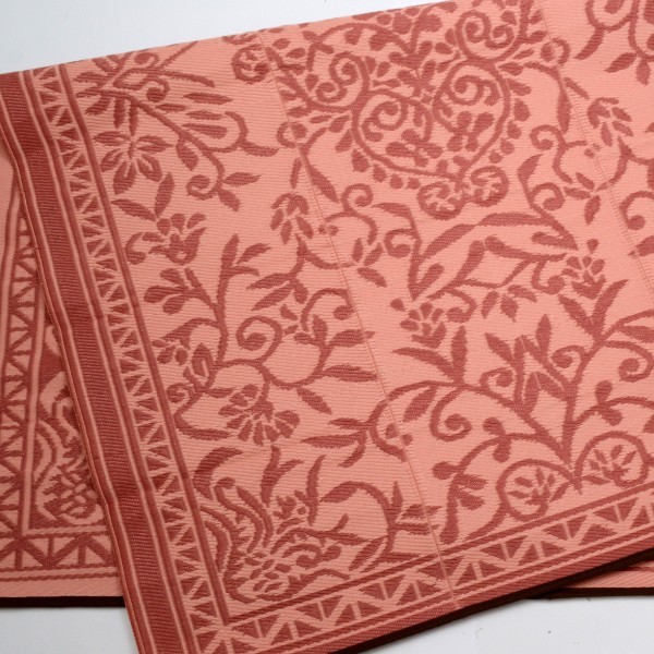 ca. 180x270cm plastic carpet 180x270 cm folded, floral