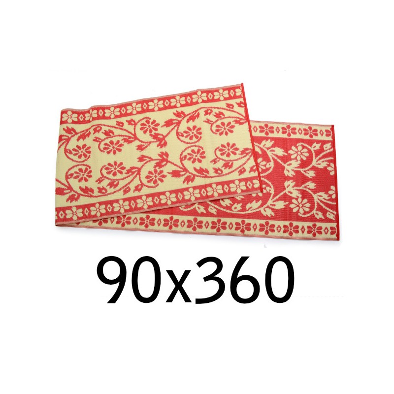 Plastik- Teppich 90x360 cm, floral