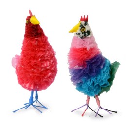 Standing plastic chicken, mini