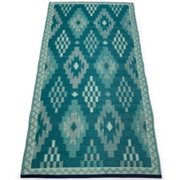 plastic carpet 90x180 cm diamond, dark turquoise