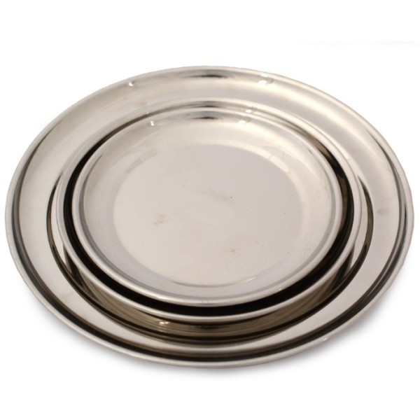 Stainless Steel round plate steel luxe