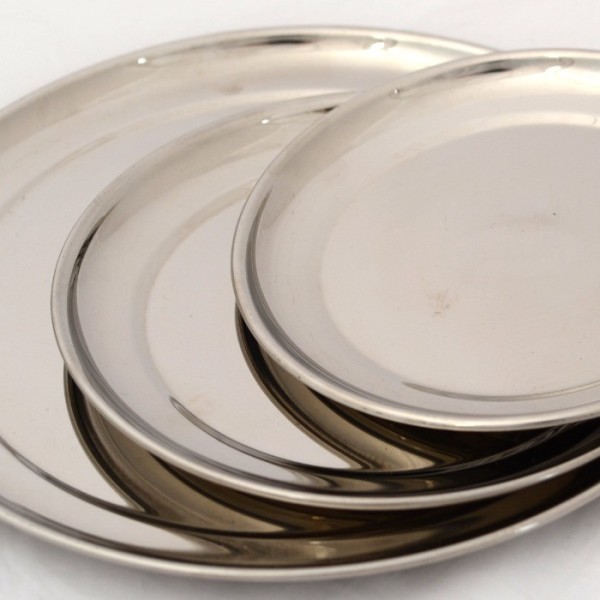 Stainless Steel round plate steel luxe