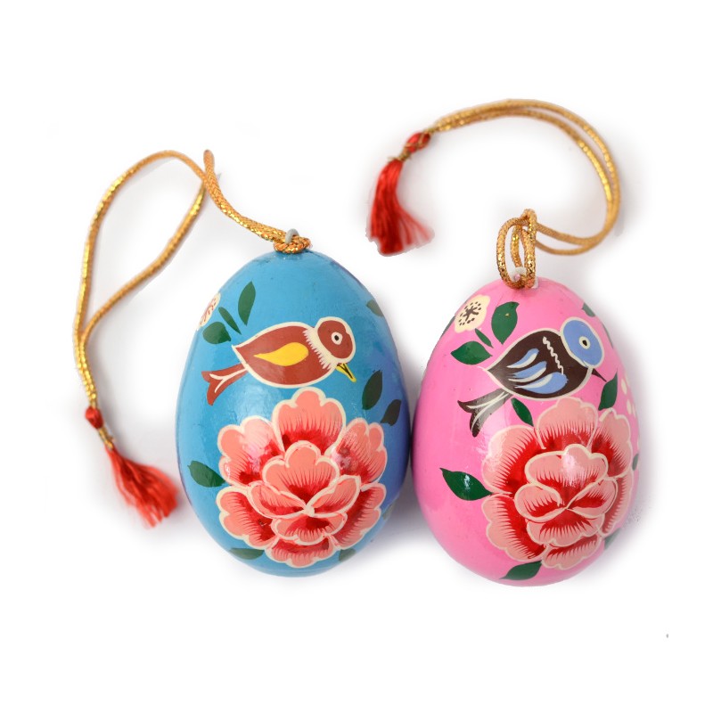 wooden egg painted