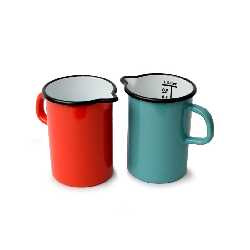 enamel jug with lid
