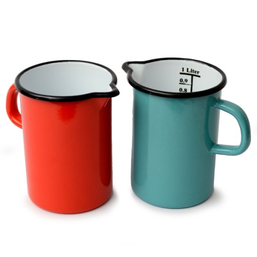 enamel jug with lid