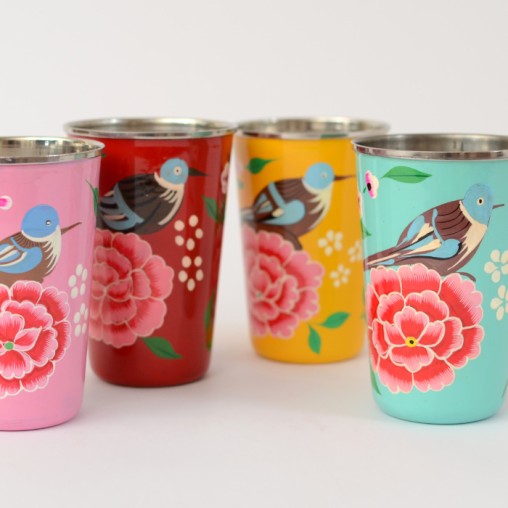 tumbler stainless steel painted, L