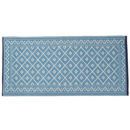 Plastik- Teppich 60x120 cm Raute, blau