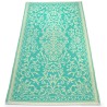 Plastik- Teppich 90x180 cm gerollt floral, türkis