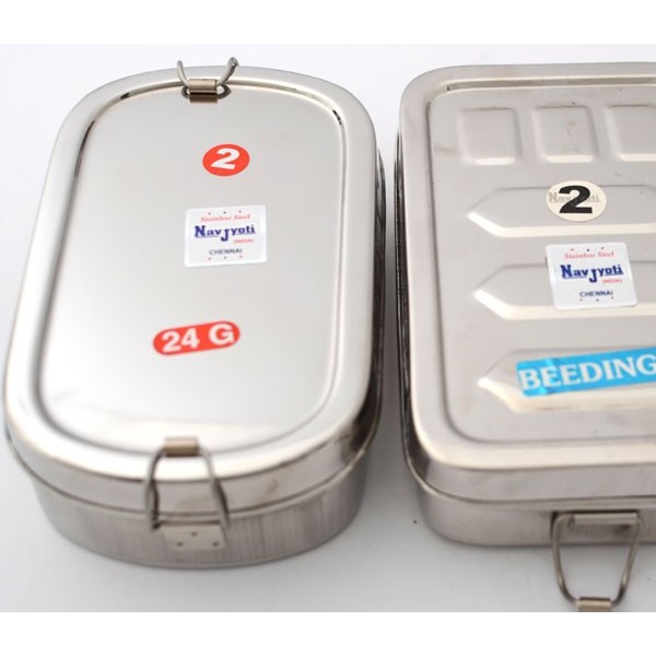 Lunchbox Edelstahl, eckig