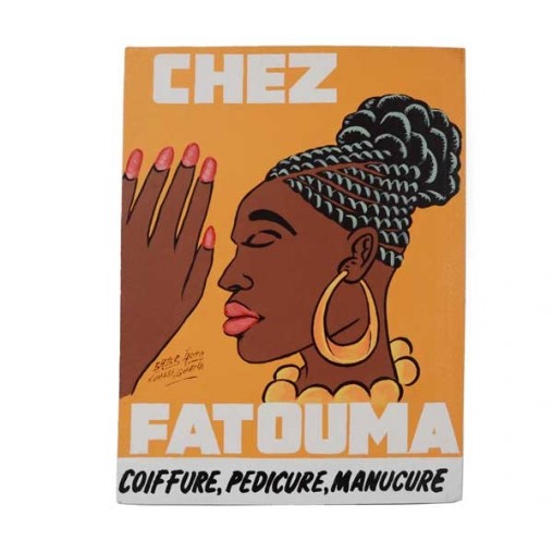 Holzschild Fatouma/ Obama