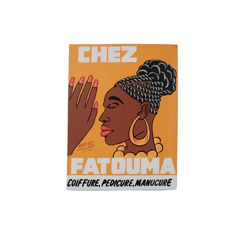 Holzschild Fatouma/ Obama