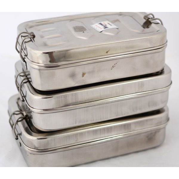 Lunchbox Edelstahl, eckig