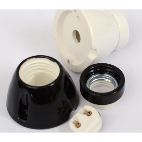 bulb holder E27, porcelain