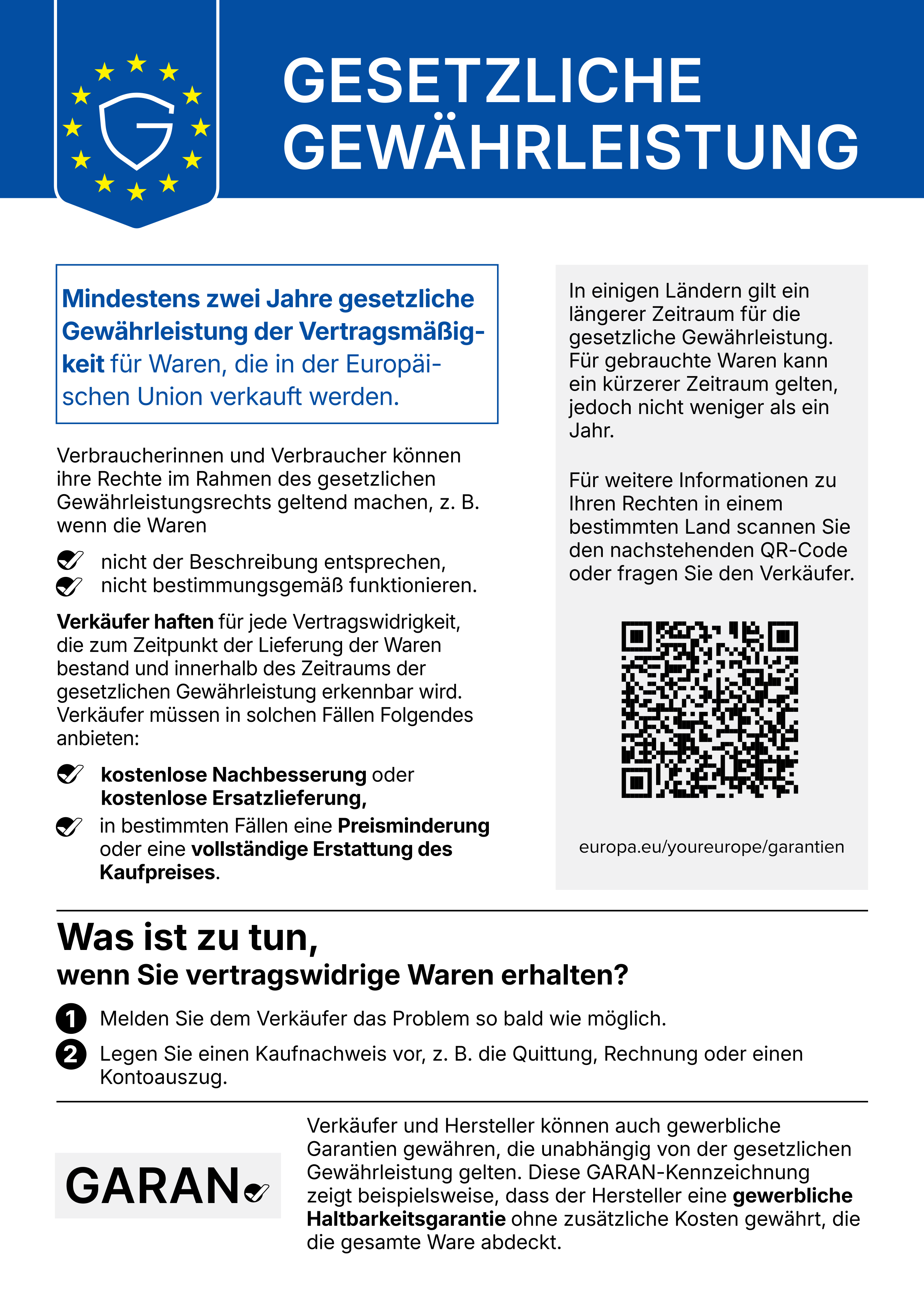 EU Gewährleistung
