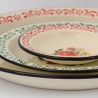 enamel plate with flower decoration