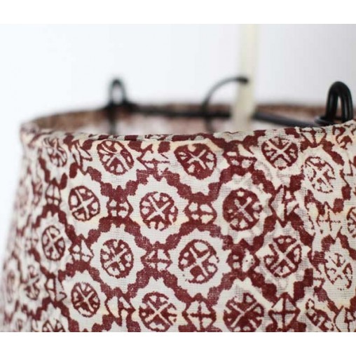 lampshade blockprint long