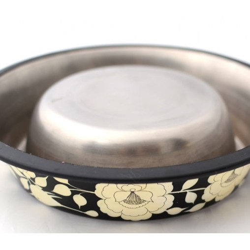 dog bowl, painted